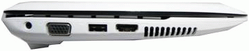 левая сторона нетбука Asus Eee PC 1015B левая сторона нетбука Asus Eee PC 1015B