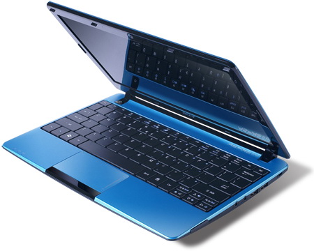 нетбук Aspire One 722 цвета аквамарина нетбук Aspire One 722 аквамарина