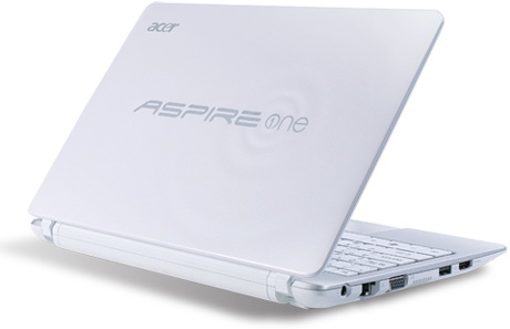 красивый белый нетбук Aspire One 722 белый нетбук Aspire One 722