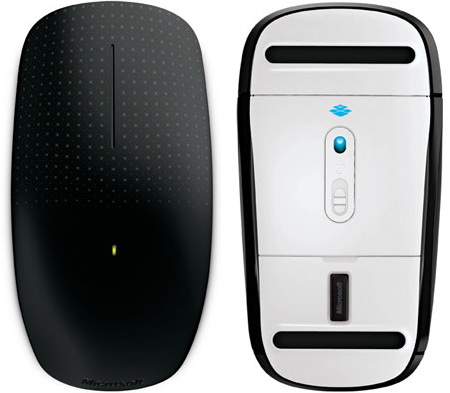 мышь Microsoft Touch Mouse вид сверху и снизу мышь Microsoft Touch Mouse вид сверху и снизу