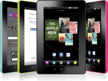 Kobo Vox eReader в разных цветах цветовая гамма Kobo Vox eReader