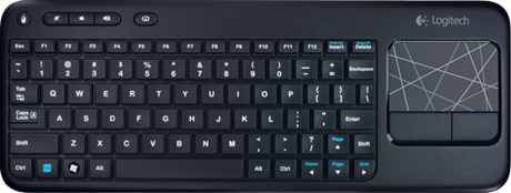 Logitech Wireless Touch Keyboard K400 вид сверху вид сверху Logitech Wireless Touch Keyboard K400