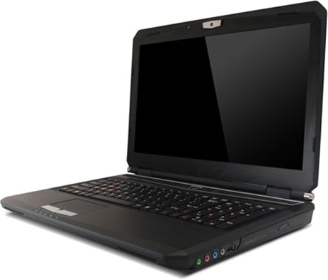порты справа ноутбука для игр Schenker XMG P511 игровой ноутбук Schenker XMG P511 вид справа