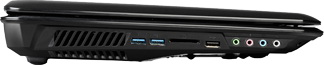 MSI GT780DX – порты слева порты на левой стороне MSI GT780DX