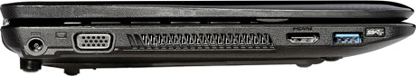 разъемы на левой стороне нетбука MSI Wind U270 нетбук MSI Wind U270 порты слева