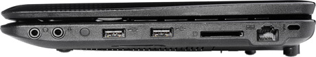 разъемы на правой стороне нетбука MSI Wind U270 нетбук MSI Wind U270 порты справа