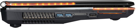 порты ноутбука MSI GT683DX на левой стороне MSI GT683DX - разъемы и порты слева