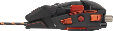 Игровая мышь MadCatz Cyborg M.M.O. 7 с дополнительными кнопками слева MadCatz Cyborg M.M.O. 7 вид сбоку