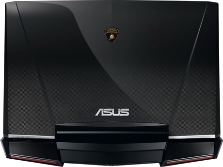 ASUS Lamborghini VX7Sx крышка стилизована под капот автомобиля Ноутбук ASUS Lamborghini VX7Sx карбоновая крышка