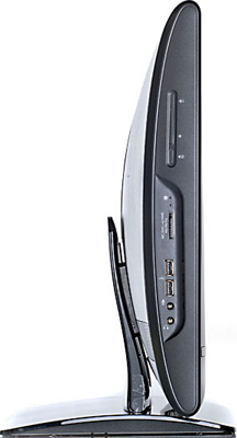 вид слева моноблока HP TouchSmart 9300 Elite HP TouchSmart 9300 Elite – левая сторона