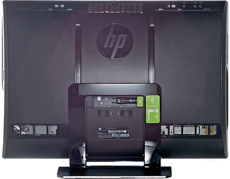 вид сзади HP TouchSmart 9300 Elite HP TouchSmart 9300 Elite – обратная сторона