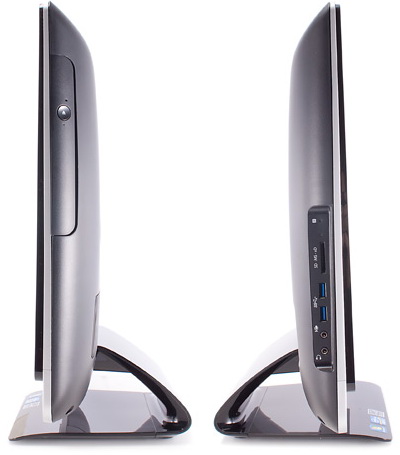 порты и разъемы на боковых сторонах HP Omni 220 Quad HP Omni 220 Quad – вид сбоку