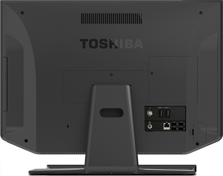 разъемы моноблока Toshiba Qosmio DX730 на задней стороне Toshiba Qosmio DX730 – вид сзади
