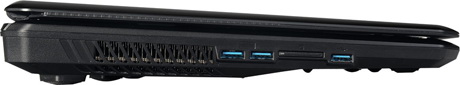 MSI GT60 порты на левой стороне MSI GT60 вид слева