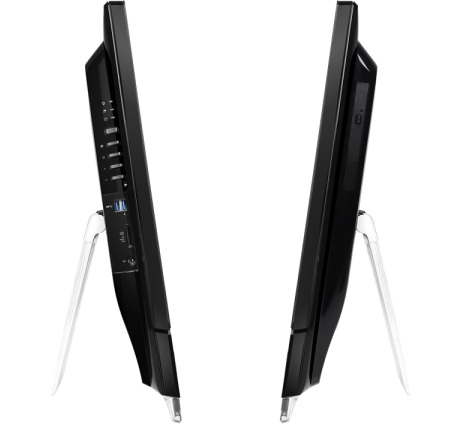 на левой стороне моноблока Wind Top AG2712 размещены кнопки управления MSI Wind Top AG2712 – вид сбоку