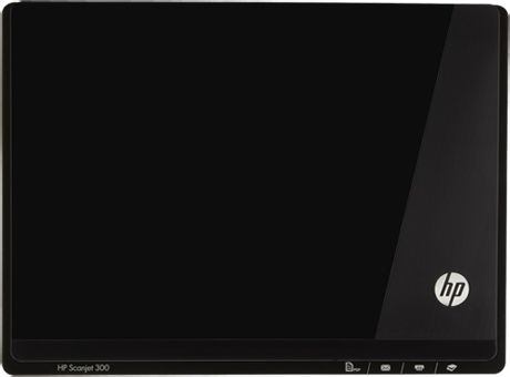 HP Scanjet 300 с глянцевой черной крышкой HP Scanjet 300 – вижд сверху